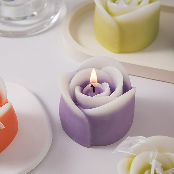 Vela de Aromaterapia con Forma de Rosa, Regalo, Vela de Flores, Juego de Decoración para El Hogar, Decoración de Boda