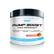 RSP Nutrition Pump Boost - Stimulant Free Pre Workout, Pump Enhancer, Nitric Oxide, Peach Mango, 30s