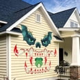 thumbnail image 3 of Halloween Monster Face Decorations Outdoor, Large Eyes Fangs Halloween Garage Door Decorations Archway Door Window Car Halloween Party Decorations, 3 of 6