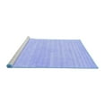 thumbnail image 2 of Ahgly Company Machine Washable Indoor Round Solid Blue Modern Area Rugs, 4' Round, 2 of 4