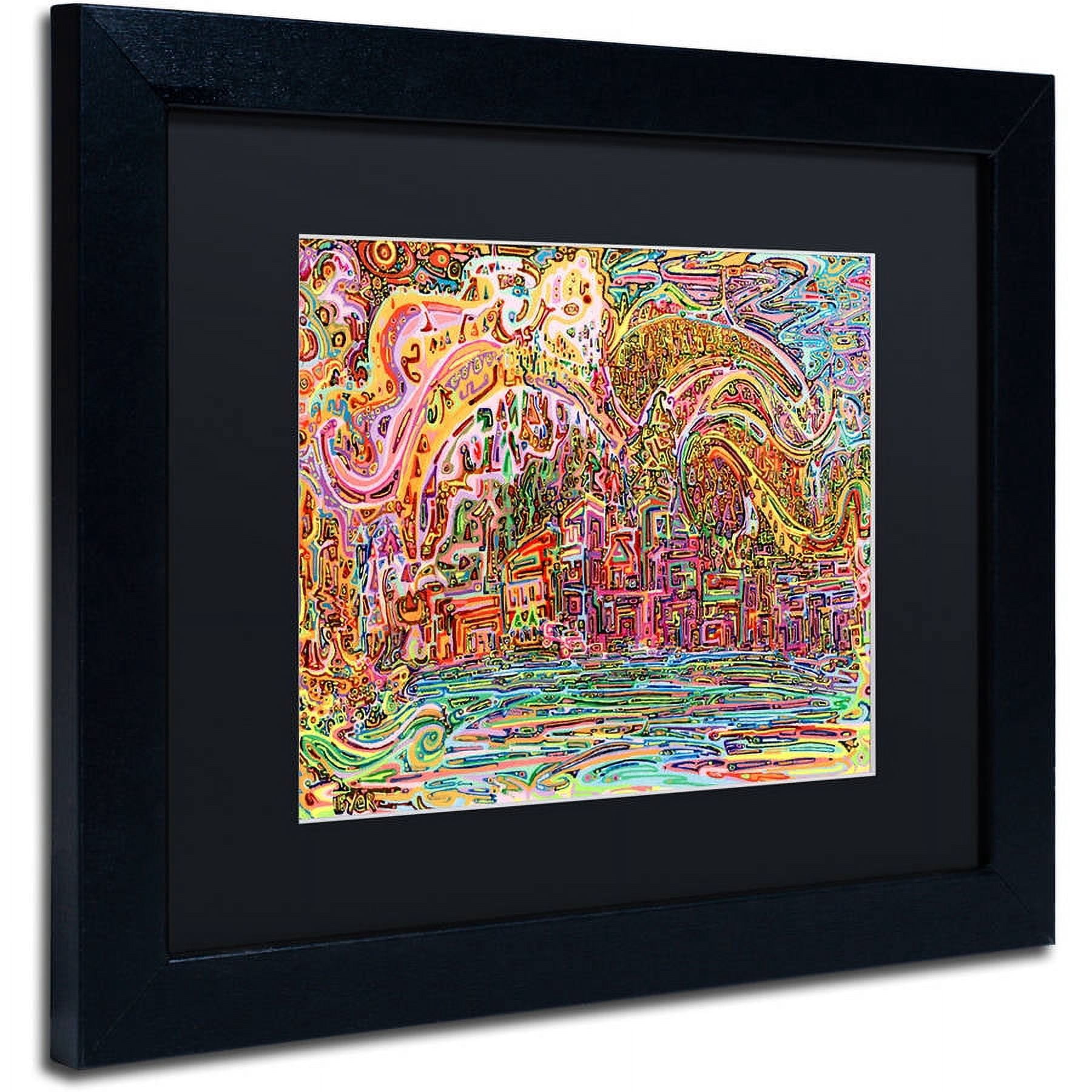 Trademark Fine Art "Sunrise In Osoyoos" Canvas Art by Josh Byer, Black Matte, Black Frame