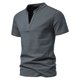 thumbnail image 2 of Camiseta de manga corta con cuello en V profundo para hombre - Camiseta elástica de mezcla de algodón - Diseño moderno para la playa y ocasiones informales de verano, 2 of 4