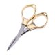 thumbnail image 2 of Mini Tijeras De Pesca Plegables, Diseño Ergonómico, Resistentes, Llavero Portátil, Compactas Y Ligeras, Para Pesca, Escalada, Senderismo, De Acero Inoxidable Dorado/Plateado, 2 of 7