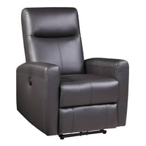 Newboti Furniture Brown Power Recliner with Square Armrest 23351