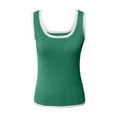 thumbnail image 5 of gbyLJF Pink Sleeveless Tops for Women Tank Top Athletic Athletic Tanks for Women Loose Fit Knit Tank Top Green XXL, 5 of 7