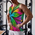 thumbnail image 5 of Rateoe Multicolored Beautiful Flower Pattern Sleeveless Gym Shirt Muscle Tee Breathable Workout Shirt Slim-Fit Tank Quick Dry Fit Muscle Tank Top Bodybuilding Sleeveless T Shirt-4X-Large, 5 of 7