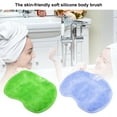 thumbnail image 6 of 2 Pcs Bath Massage Pad Back Scrubber Back Brush Exfoliate Feet Scrubber with Suction Cups TPR Green Blue, 6 of 7