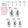 thumbnail image 6 of 40pcs Fishing Weights Sinkers Bass Casting Worm Sinker Bullet Sinker 1/8oz-1/2oz, 6 of 19