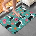 thumbnail image 4 of Border Collie Dog and Flower Florals Bathroom Rugs Mat,Non Slip Microfiber Bathroom Rug,Rubber Backing,Soft Bathroom Mats for Bathroom Floor,Tub and Shower,20x32in(50x80cm), 4 of 5