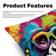 thumbnail image 2 of Monkey Decorative Pillows Covers with Unique Patterns for Bed, Home Decor - Set of 2 Pillow Inserts - Available in 16x16, 18x18, 20x20 Inches for Various Occasions, 2 of 6