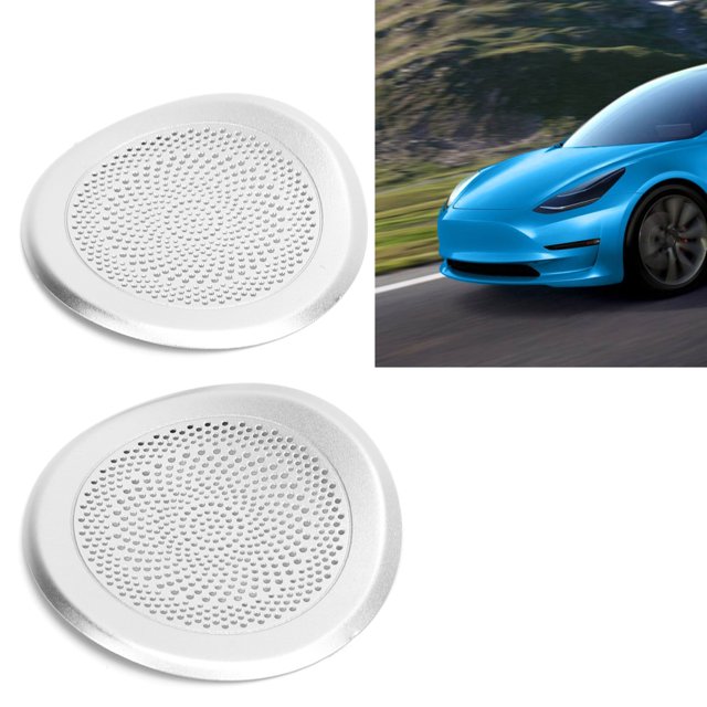 Par de cubiertas de altavoz de coche repuesto de decoración de altavoz de aleación para modelo 3 modelo Y 2017-2020 ANGGREK Otros