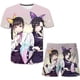 thumbnail image 2 of Bebé niños niñas Demon Slayer conjuntos verano niños ocio 2 piezas ropa trajes camisetas + Pantalones cortos ropa de impresión Outfits10T Gao Jinjia LED, 2 of 2