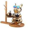 thumbnail image 2 of French Bulldog Statue | Ceramic Bulldog Desk Storage Tray Statue | Creative Animal Sculpture Table Decoration Multifunction Office Home Decor Coin Bank Storage, 2 of 9