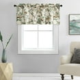 thumbnail image 2 of Flower Botanical Kitchen Valance, Prevent Glare Decorative Solid Window Treatment for Farmhouse, Cafe, Office, Rod Pocket, W52 x L18 Inches, 2 of 6