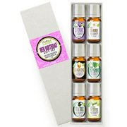 Birthday Gift for Her Set 100% Pure, Best Therapeutic Grade Essential Oil Kit - 6/10mL (Frankincense, French Lavender, Peppermint, Roman Chamomile, Tea Tree, and Vetiver)