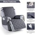 thumbnail image 3 of Waterproof Recliner Chair Cover Non Slip Armchair Slipcovers for Recliner Chair with Pocket Washable Reclining Chair Cover (Dark gray), 3 of 6