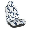 thumbnail image 1 of Wukai Navy Blue Anchors Full Set Car Seat Covers with Soft Padding Universal Auto Front Seats Protector and Cushion Mat, 1 of 5