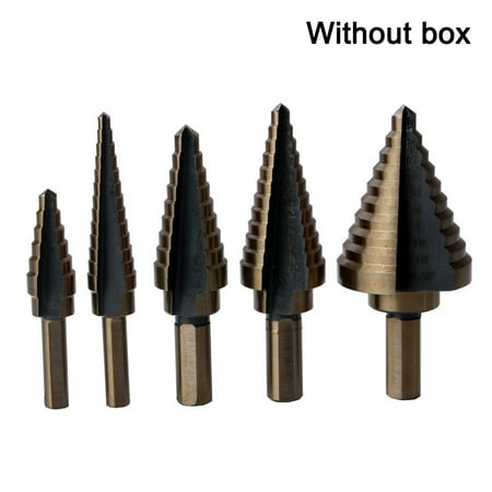 

Dheera 5pcs Cobalt Step Drill Bit Set Cone Step Drill Bit Tools