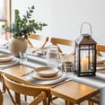 thumbnail image 6 of Dark Gray Round 13 Inch Placemats Set of 6, Gradient White Abstract Minimalist Stripe HeatResistant Non Slip Place Mats for Dining Table, Wipeable Braided Kitchen Table Mats for Housewarming, 6 of 9