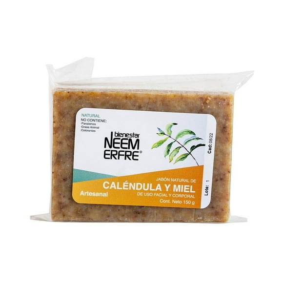 Jabón de Caléndula y miel natural y artesanal Bienestar NEEM ERFRE 150 g