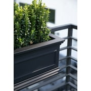 Veradek Brixton Railing Window Box 36 Plastic Planter 2-Pack Black