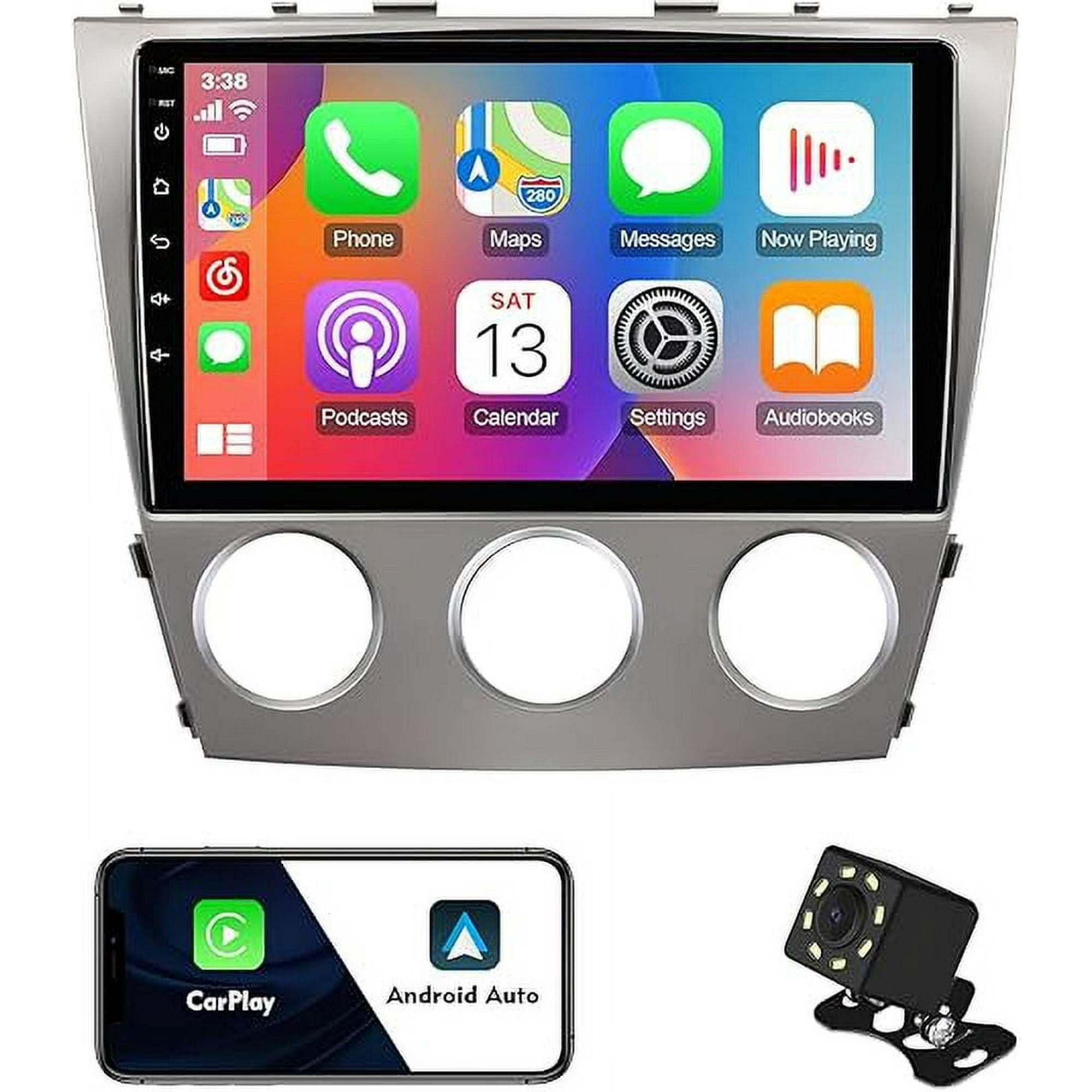 2+32G 10.1 inches Android 12 Car Stereo for Toyota Camry 2006-2011 Carplay Android auto IPS Touchscreen Screen Car Radio GPS WiFi Bluetooth