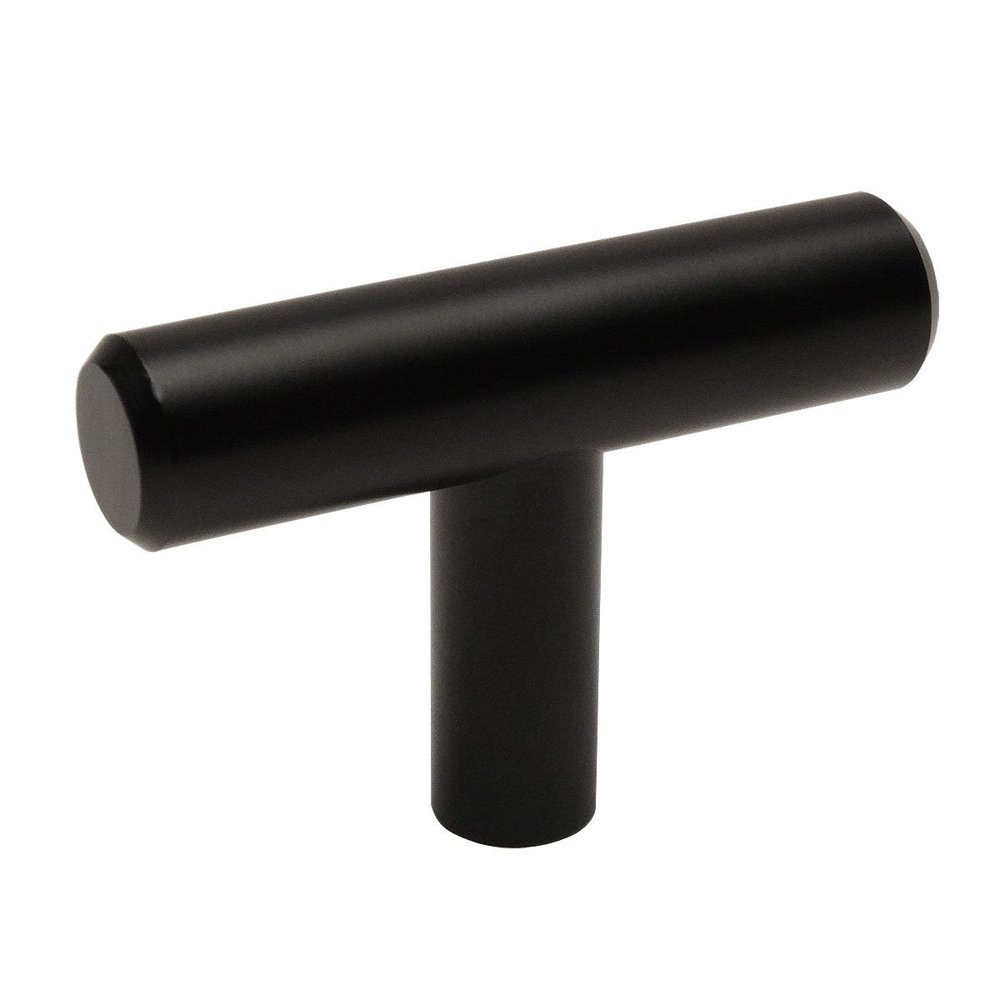 Cosmas 305FB Flat Black Hardware Euro Style T Bar Knob 2