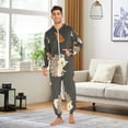 thumbnail image 4 of Hedgehog Mushroom Adult Onesie Pajamas Slim Fit Christmas One Piece Suit Pjs for Women and Men Hooded Zipper, 4 of 7