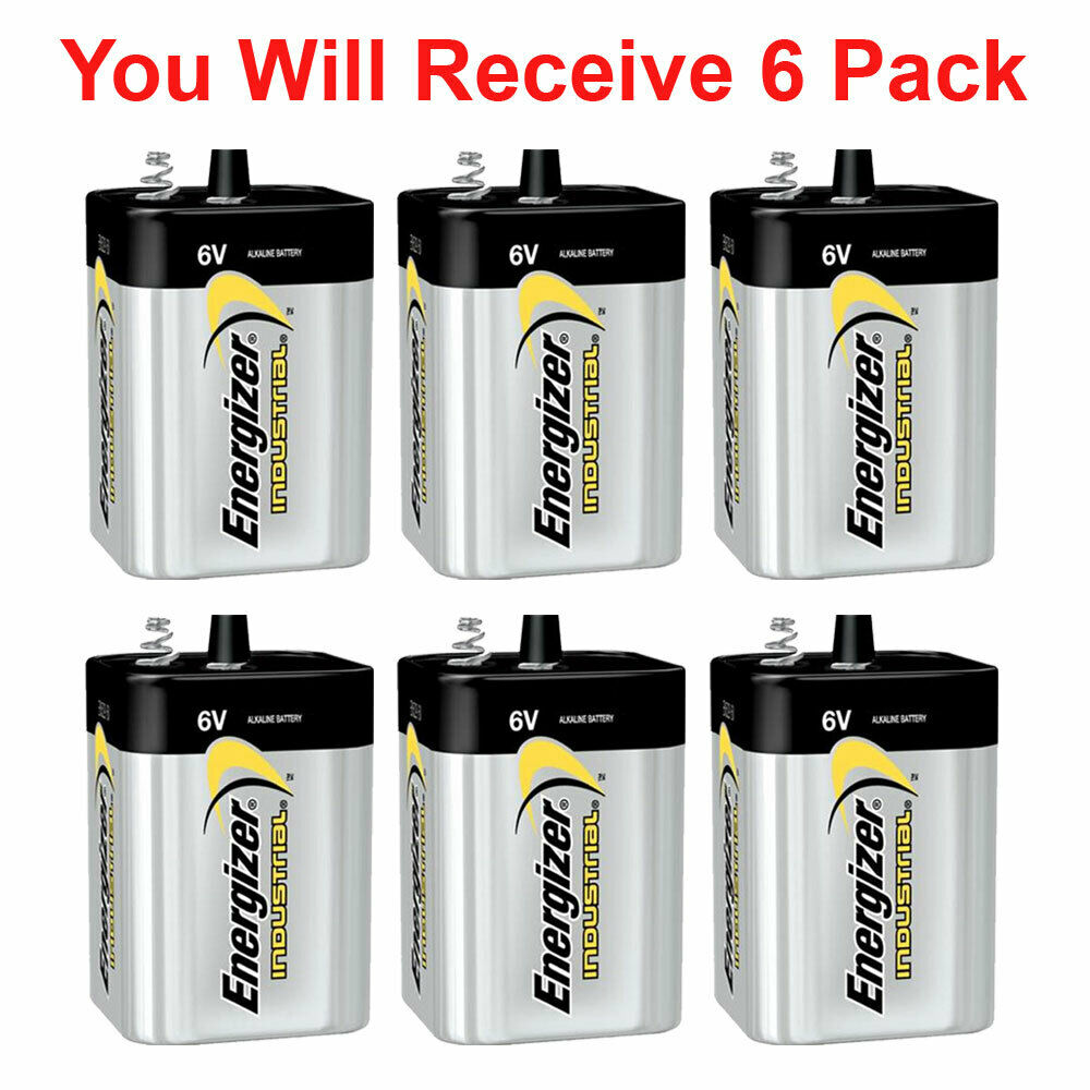 6x Energizer Lantern Batteries Alkaline 6V 529 6 Volt Spring Flashlight