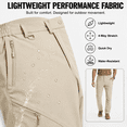 thumbnail image 4 of YAPPO Men's Lightweight Hiking Pants, Quick-Dry 4-Way Stretch Water-Resistant Outdoor Work Pants with 4 Pockets, 4 of 9