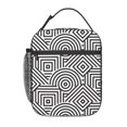 thumbnail image 1 of YFYANG Sac à Lunch Portable Réutilisable pour Adultes / Enfants, Lignes Géométriques Abstraites Poignée à Boucle Mains Libres Isolation / Sac Froid pour École, Travail, Pique-Niques, Voyage, 1 of 6
