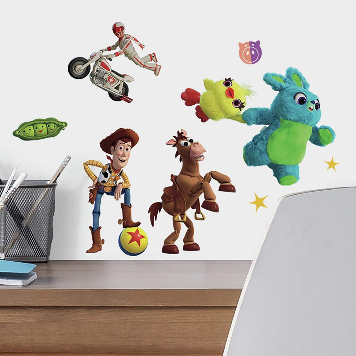 New TOY STORY 4 Wall Decals 38 Peel & Stick DISNEY Licensed Stickers Decor