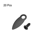 thumbnail image 3 of Frame Turn Button, 3/5" Metal Drop Shape w Screws for Hanging Pictures, 20 Pack (Black), 3 of 3