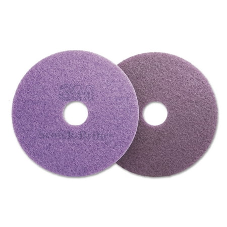 Scotch-Brite Diamond Floor Pads, 19" Diameter, Purple, 5/Carton