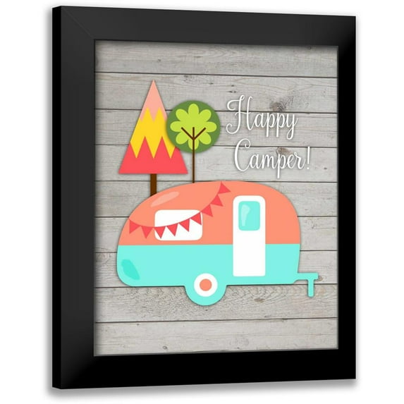 Robinson, Tamara 12x14 Black Modern Framed Museum Art Print Titled - Happy Camper II