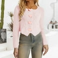 thumbnail image 2 of Sweaters for Women Suitable Fall and Winter Comfortable and resistant to pilling Pink L Womens Sweaters, 2 of 5