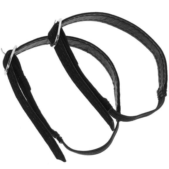 RENACLIPY Heel Straps for High Heels, Black PU and Velvet, 2 Pieces, Comfortable and Shoe Accessories