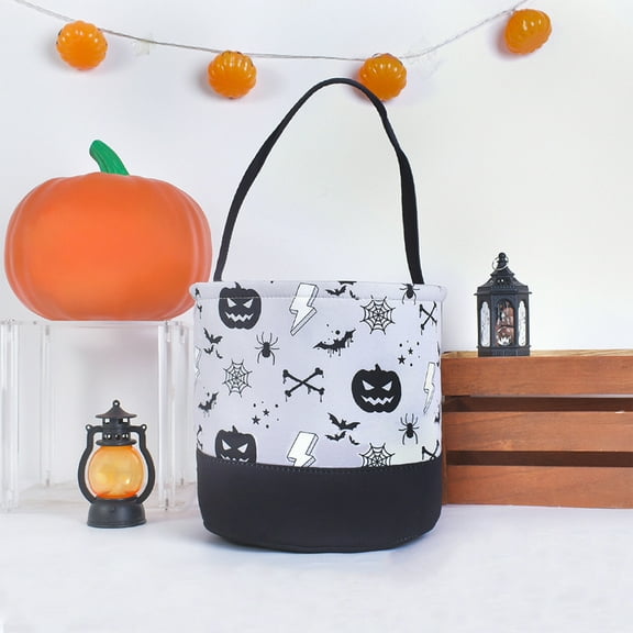 Halloween Portable Cloth Basket With Large Storage Capacity For Gifts And Candy Baskets