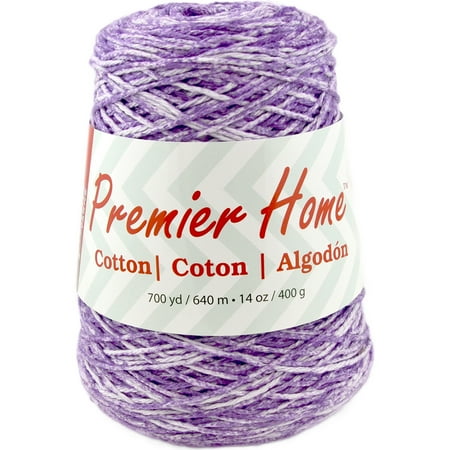 - Premier Home Violet Splash Cotton Yarn Cone, 700 yards