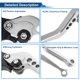 thumbnail image 4 of Palancas de freno y embrague cortas únicas para BMW R NINE T 2014-2016, ajustables en 6 posiciones, palanca de freno de manillar de motocicleta de aleación de aluminio T6 6061 tono plateado 1 par, 4 of 7