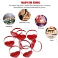 thumbnail image 4 of Troglfold Napkin Rings 8 Red Heart Napkin Rings for Valentine's Day, Weddings & Parties,1.57"X1.57"X1.38", 4 of 11