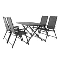 Mainstays Greyson Square Patio 5 Piece Folding Dining Set, Included