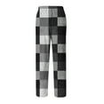thumbnail image 5 of Dwelliawo Men's Plaid Pajama Pants Comfy Pj Pants Matching Pajama Bottoms Plaid Christmas Unisex Pajama Pants Cute Fuzzy Drawstring Sleepwear Gray M, 5 of 6