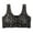 Black, variant on Women Support Solid Bra Front Buckle Lace Edge Seamless Movement Yoga Sleep Bra for Support and Comfort M Beige