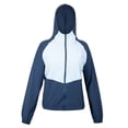 thumbnail image 1 of Chamarra Deportiva Wilson para Mujer Fusion Rompevientos Full Cierre y Capucha Bicolor Azul Talla G, 1 of 4