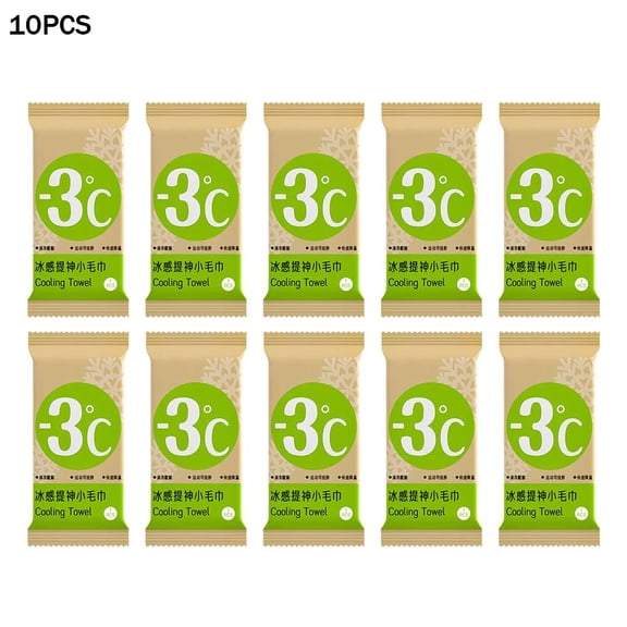 Cooling Wipes, Instant -3C Refreshing Wet Towel with Reusable Cooling Effect, Portable Spunlace Non Woven Fabric for Gym, Outdoor and Mosquito Relief