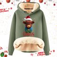 thumbnail image 2 of WILLBEST Sudadera Deportiva para Mujer con Capucha y Estampado Navideño de Vaca XXXXX-Grande, 2 of 4