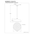 thumbnail image 2 of Kingston Brass K225K27 10" Showerhead with 17" Ceiling Mounted Shower Arm, Brushed Brass, 2 of 2