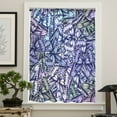thumbnail image 4 of Purple Blue Teal Butterfly Semi Sheer Curtains Drapes for Living Room, Bedroom, French Doors Window 108 Inches Long, Modern Abstract Art Rod Pocket Chiffon Curtain Drapery Voile Draperies Panel, 4 of 6