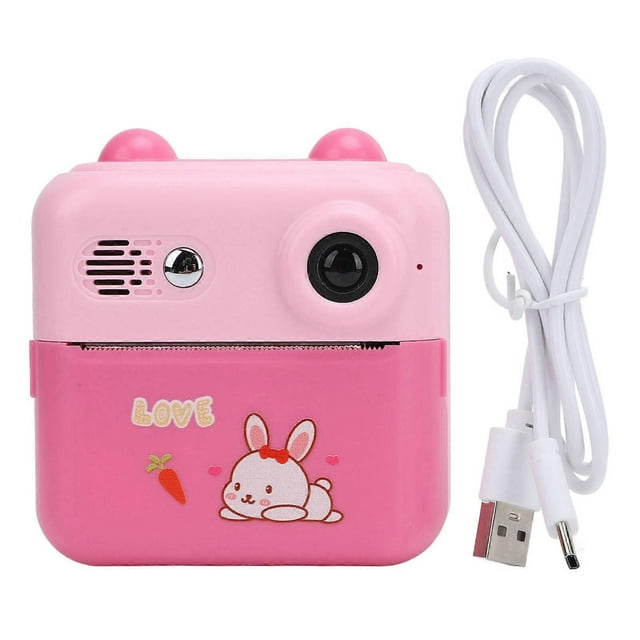 48MP 1080p Instant Camera, 16x Digital Zoom, 2.4 inch HD IPS Screen, 1000mAh, Instant Printing, Ideal for Travel
